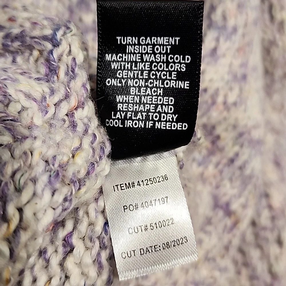 Torrid - Pullover Turtleneck Pointelle Sweater in Lavender - Picture 9 of 13